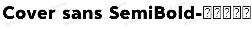 Cover sans SemiBold字体转换